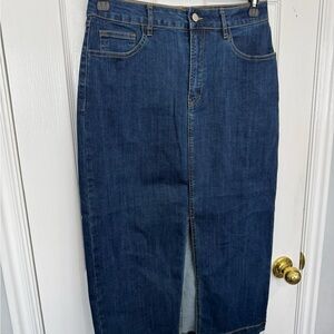 bagatelle Deep Blue Straight-Leg Denim Skirt